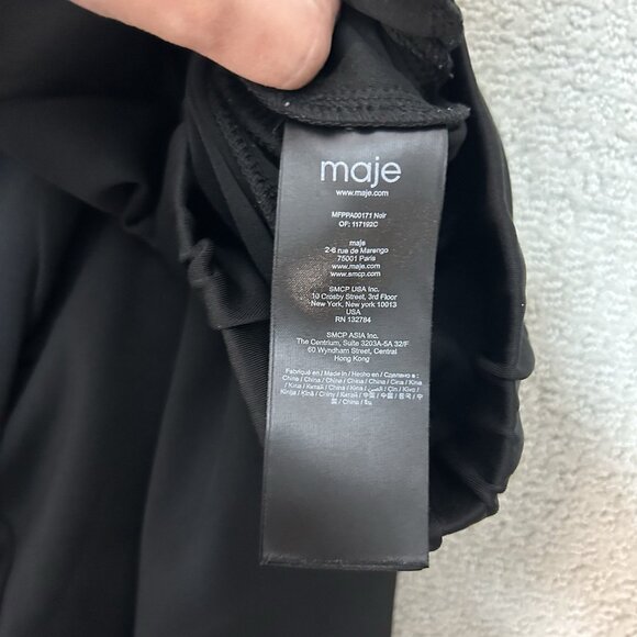 Maje Womens Porto Pants Black Pull On Stripe Track Sport Joggers Size 40 Medium - Picture 13 of 14